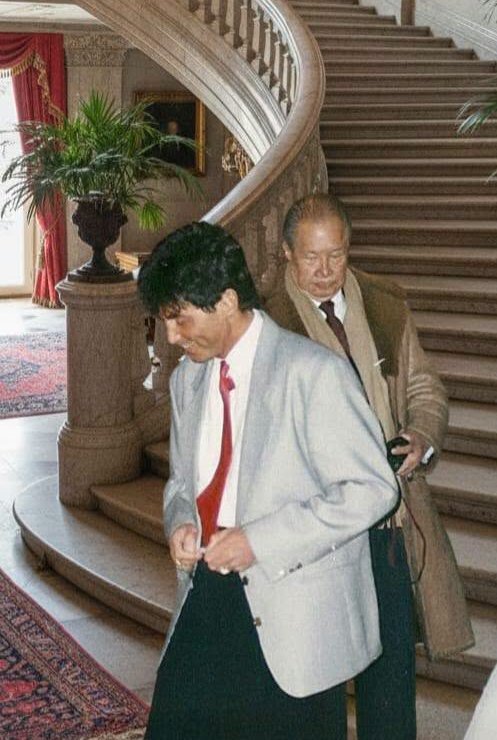Patrick-Édouard avec son père, l'empereur Bảo Đại